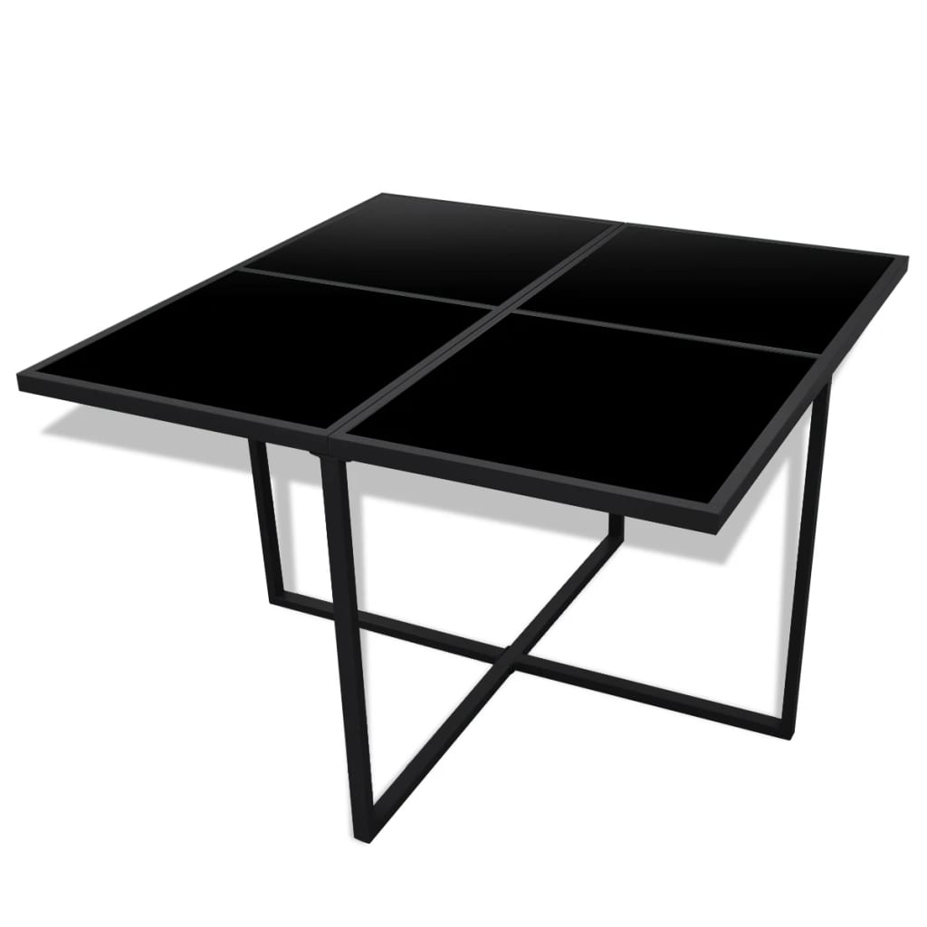 9-delige Tuinset met kussens poly rattan zwart is nu te koop bij PeponiXL, paradijselijk wonen!