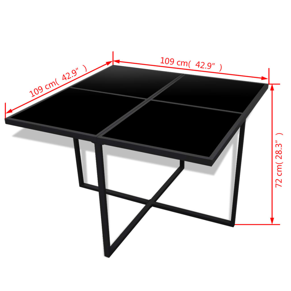 9-delige Tuinset met kussens poly rattan zwart is nu te koop bij PeponiXL, paradijselijk wonen!
