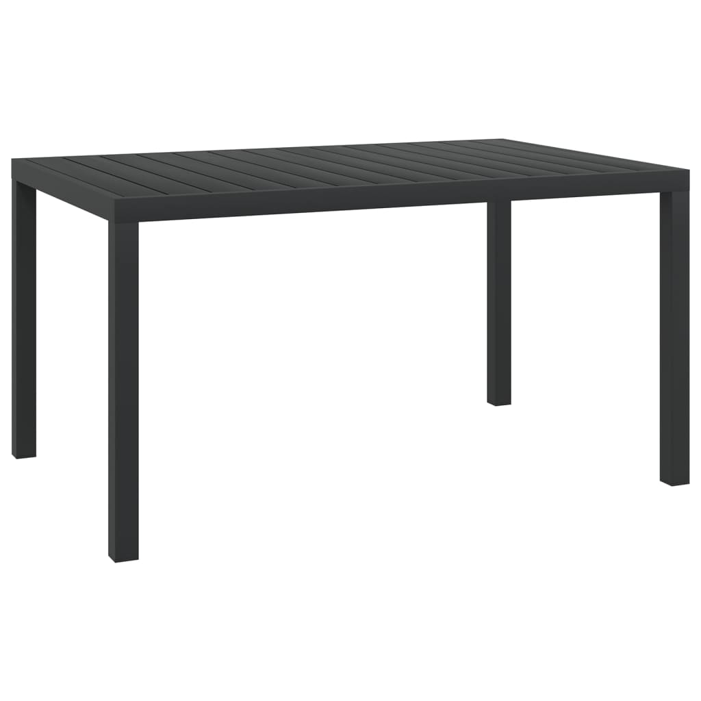 Tuintafel 150x90x74 cm aluminium en HKC zwart is nu te koop bij PeponiXL, paradijselijk wonen!