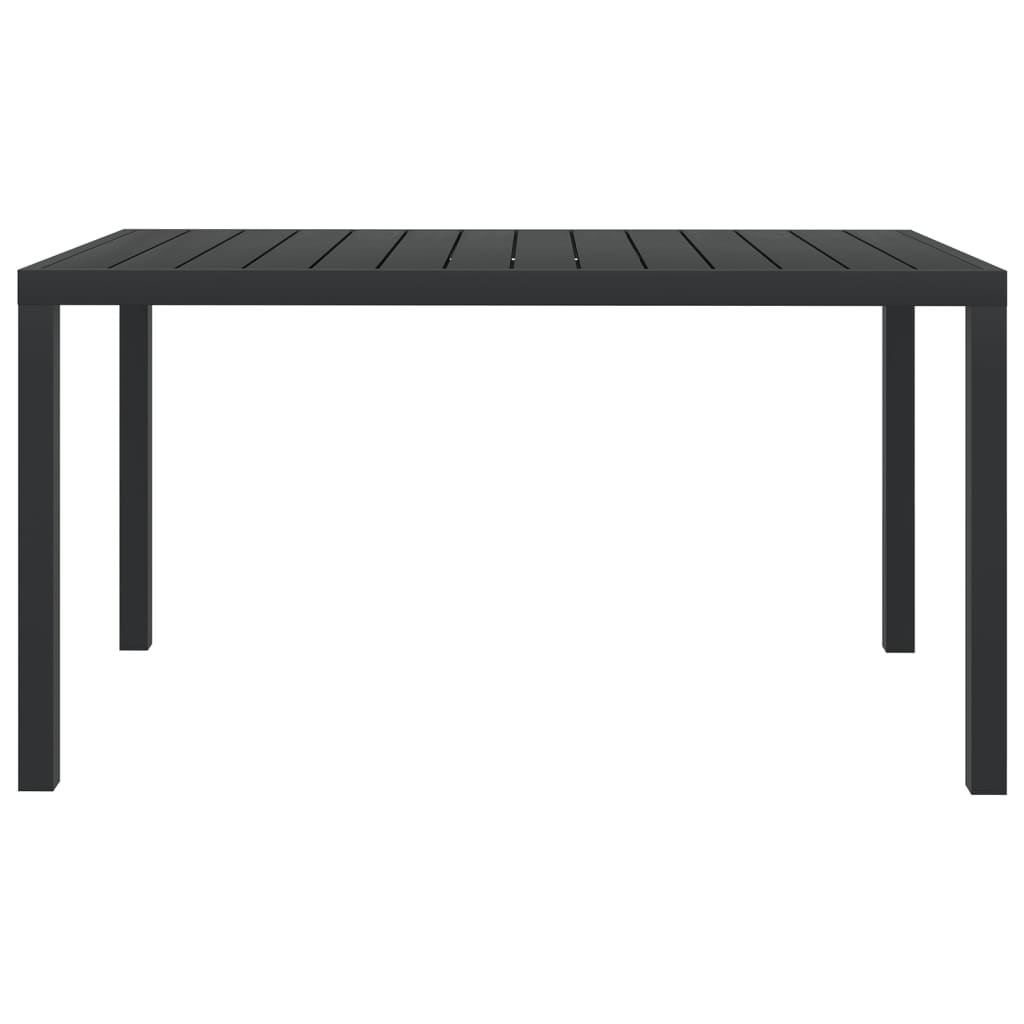 Tuintafel 150x90x74 cm aluminium en HKC zwart is nu te koop bij PeponiXL, paradijselijk wonen!