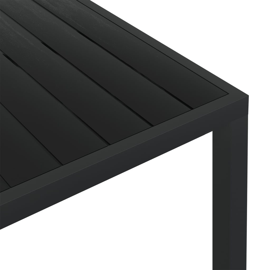 Tuintafel 150x90x74 cm aluminium en HKC zwart is nu te koop bij PeponiXL, paradijselijk wonen!