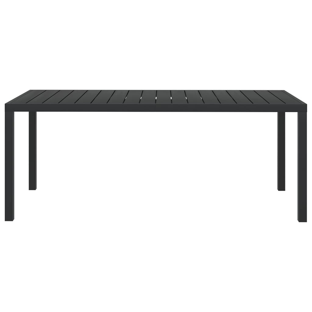 Tuintafel 185x90x74 cm aluminium en HKC zwart is nu te koop bij PeponiXL, paradijselijk wonen!