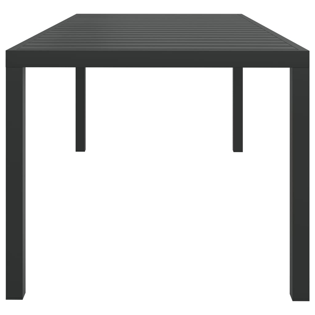 Tuintafel 185x90x74 cm aluminium en HKC zwart is nu te koop bij PeponiXL, paradijselijk wonen!