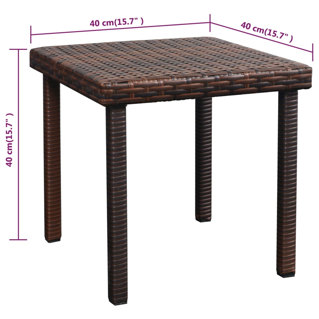 Ligbed met kussen en tafel poly rattan bruin is nu te koop bij PeponiXL, paradijselijk wonen!