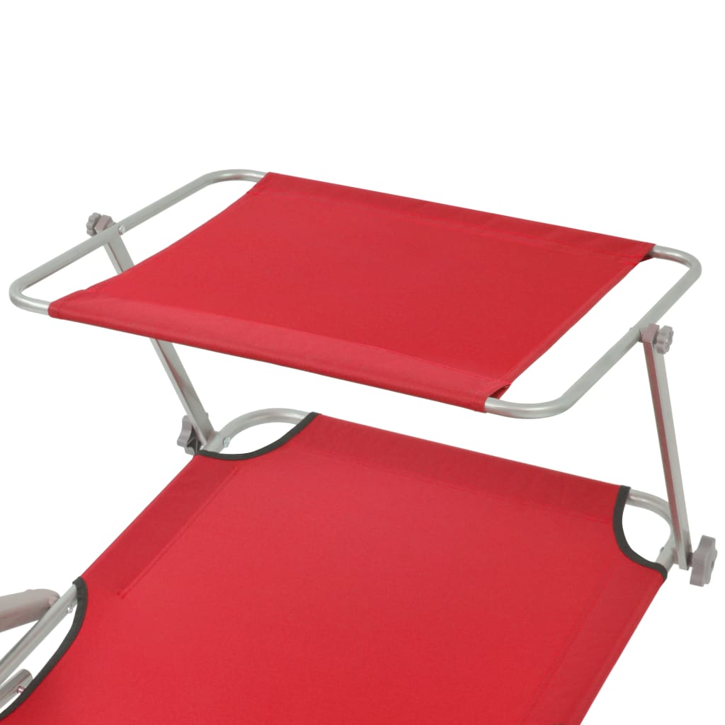 Ligbed met luifel staal rood is nu te koop bij PeponiXL, paradijselijk wonen!