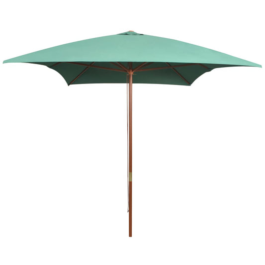 Parasol met houten paal 200x300 cm groen is nu te koop bij PeponiXL, paradijselijk wonen!