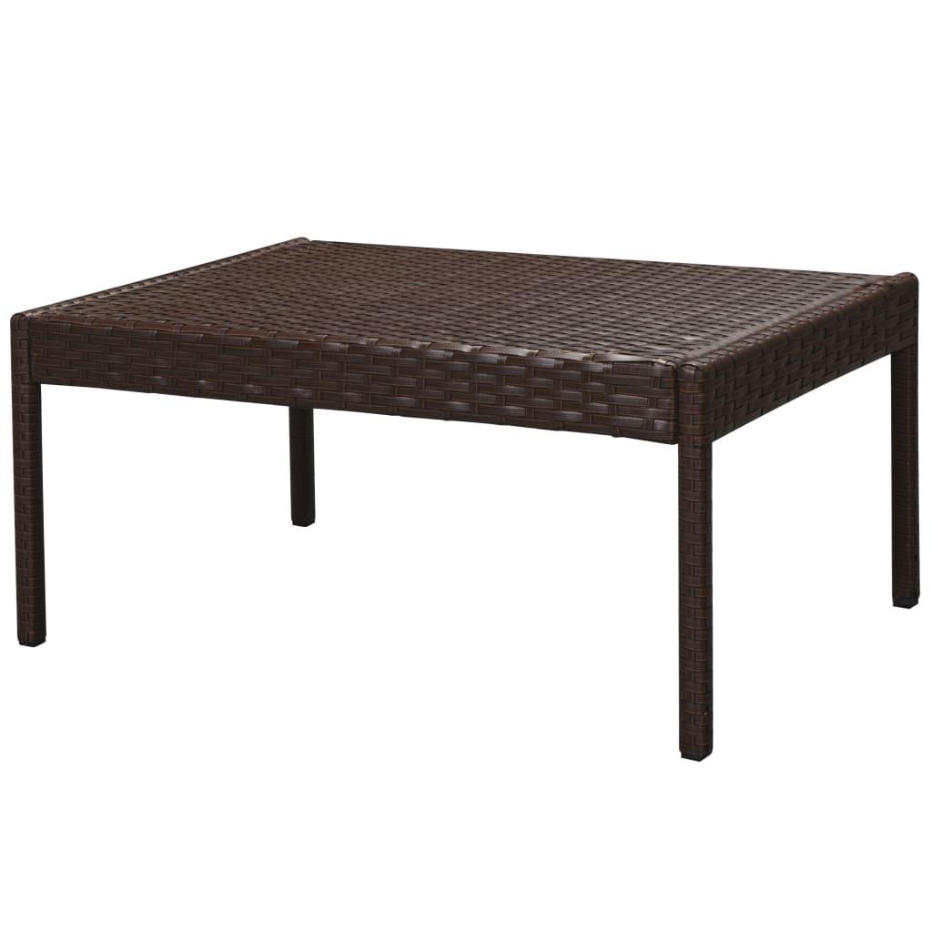 6-delige Loungeset met kussens poly rattan bruin is nu te koop bij PeponiXL, paradijselijk wonen!