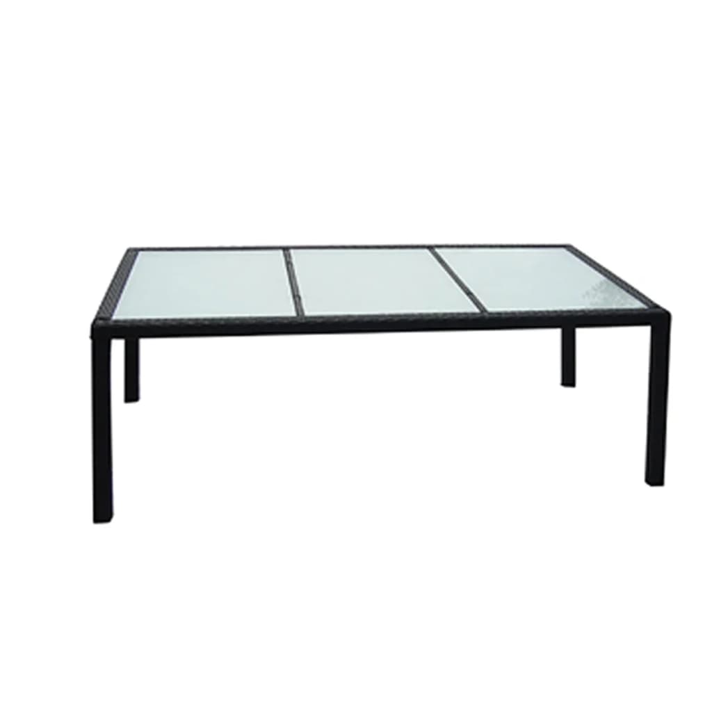9-delige Tuinset met kussens poly rattan zwart is nu te koop bij PeponiXL, paradijselijk wonen!