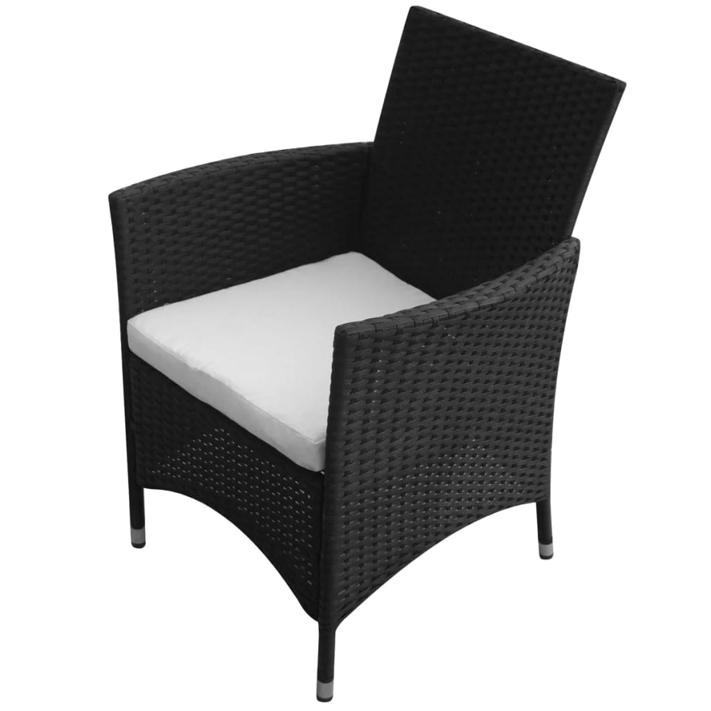 7-delige Tuinset met kussens poly rattan zwart is nu te koop bij PeponiXL, paradijselijk wonen!
