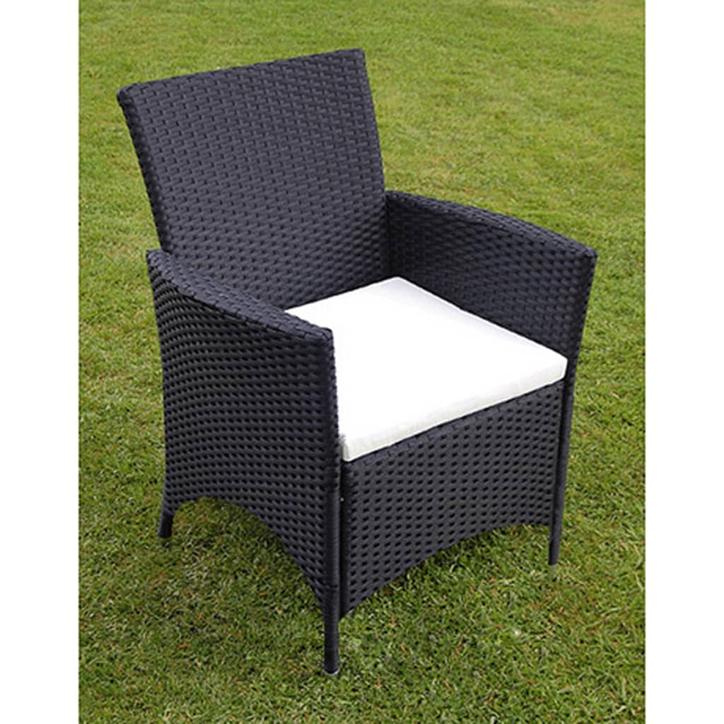 7-delige Tuinset met kussens poly rattan zwart is nu te koop bij PeponiXL, paradijselijk wonen!