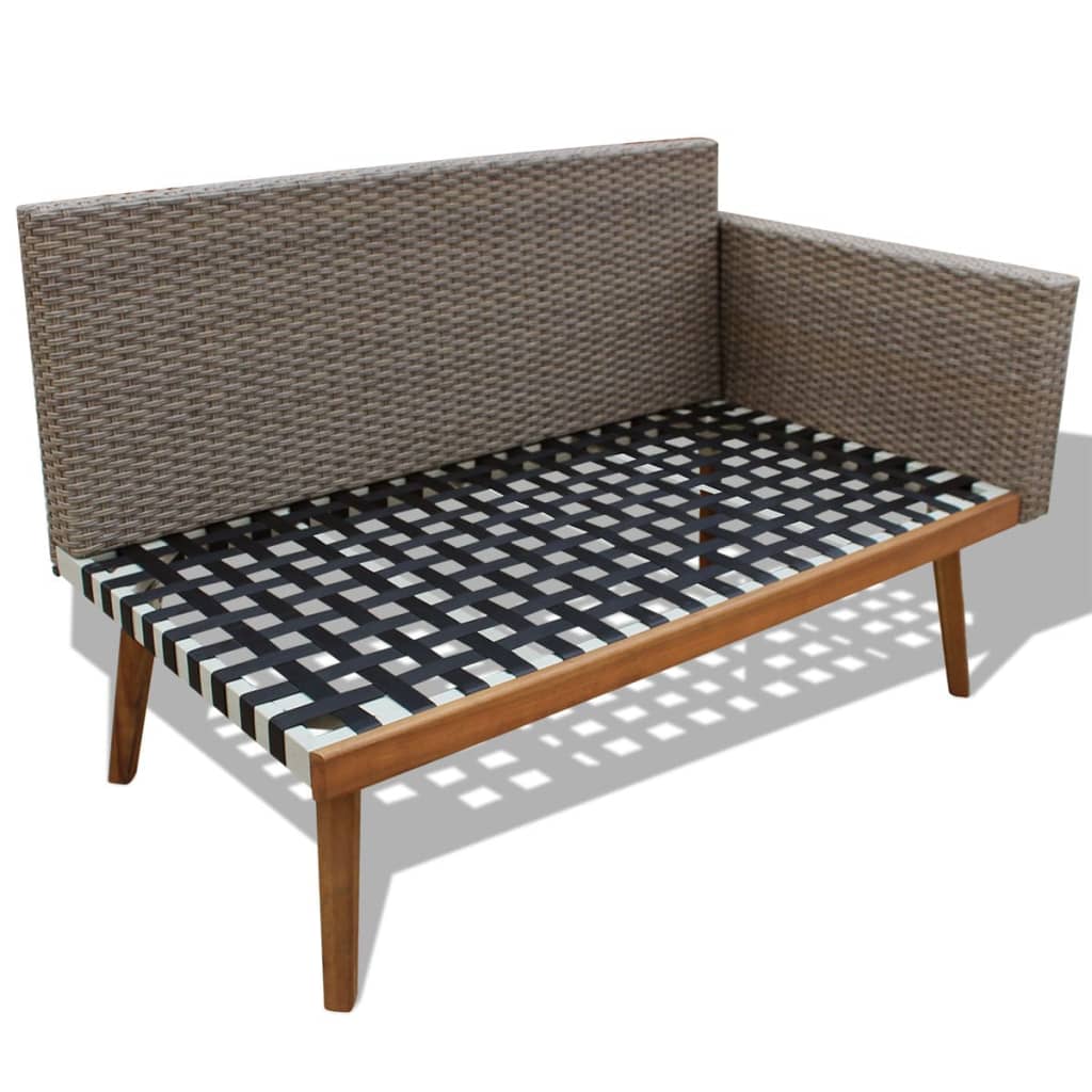 4-delige Loungeset met kussens poly rattan grijs is nu te koop bij PeponiXL, paradijselijk wonen!