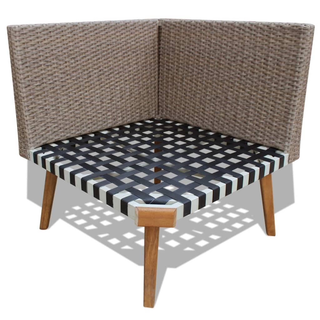 4-delige Loungeset met kussens poly rattan grijs is nu te koop bij PeponiXL, paradijselijk wonen!