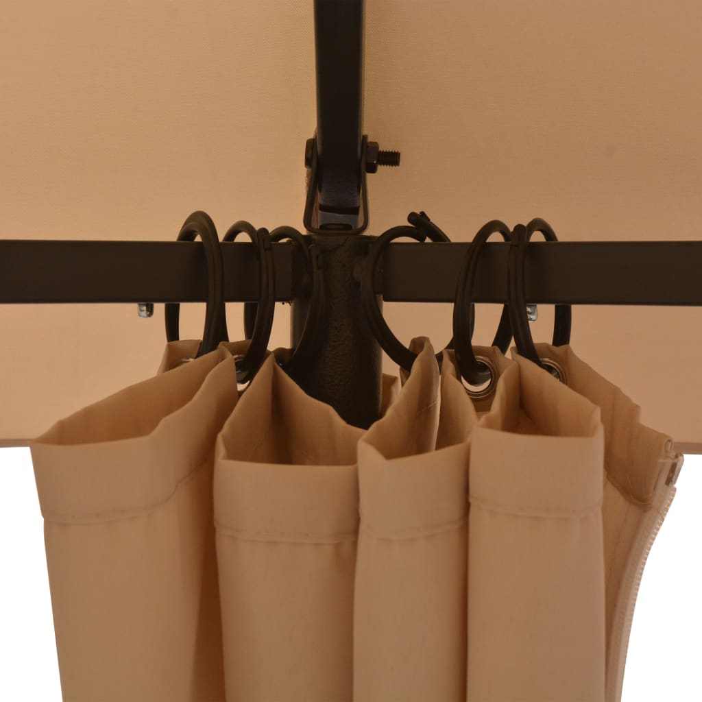 Tuinpaviljoen met gordijnen hexagonaal 360x265 cm is nu te koop bij PeponiXL, paradijselijk wonen!