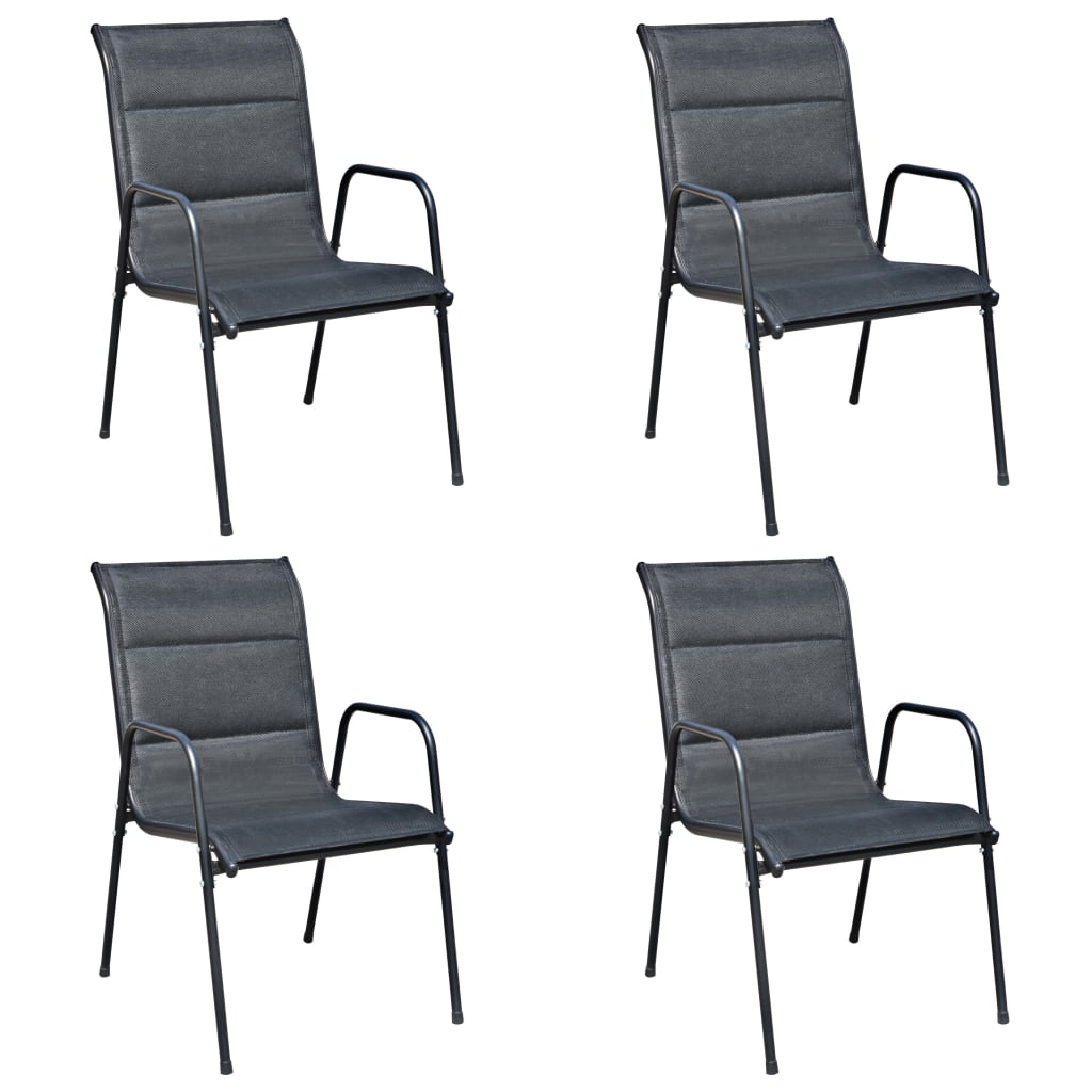 5-delige Tuinset staal zwart is nu te koop bij PeponiXL, paradijselijk wonen!