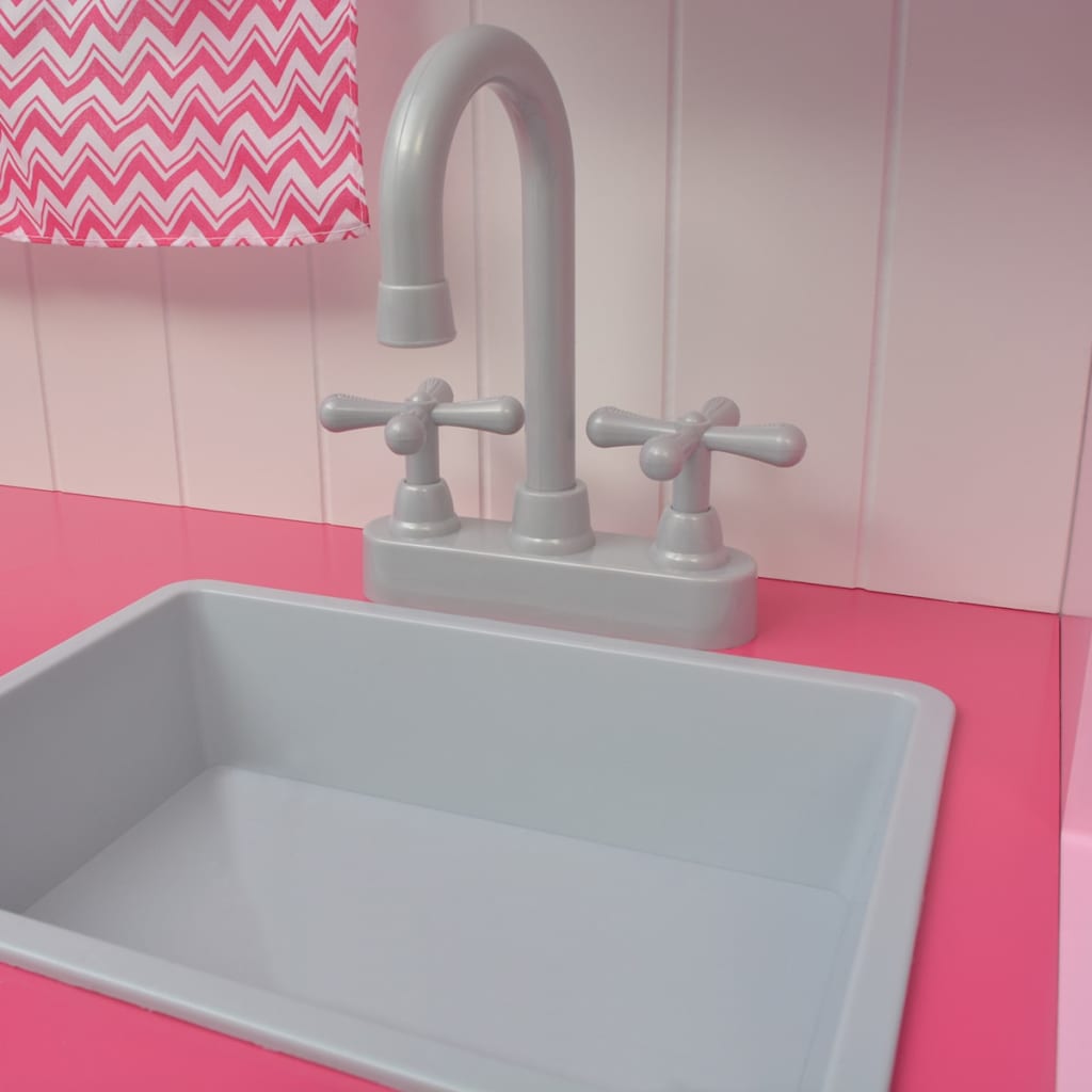 Speelgoedkeuken roze en wit 82x30x100 cm hout is nu te koop bij PeponiXL, paradijselijk wonen!