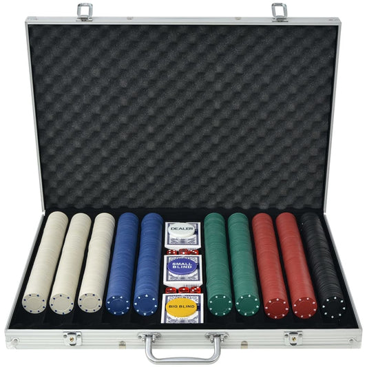 Pokerset met 1000 chips aluminium is nu te koop bij PeponiXL, paradijselijk wonen!