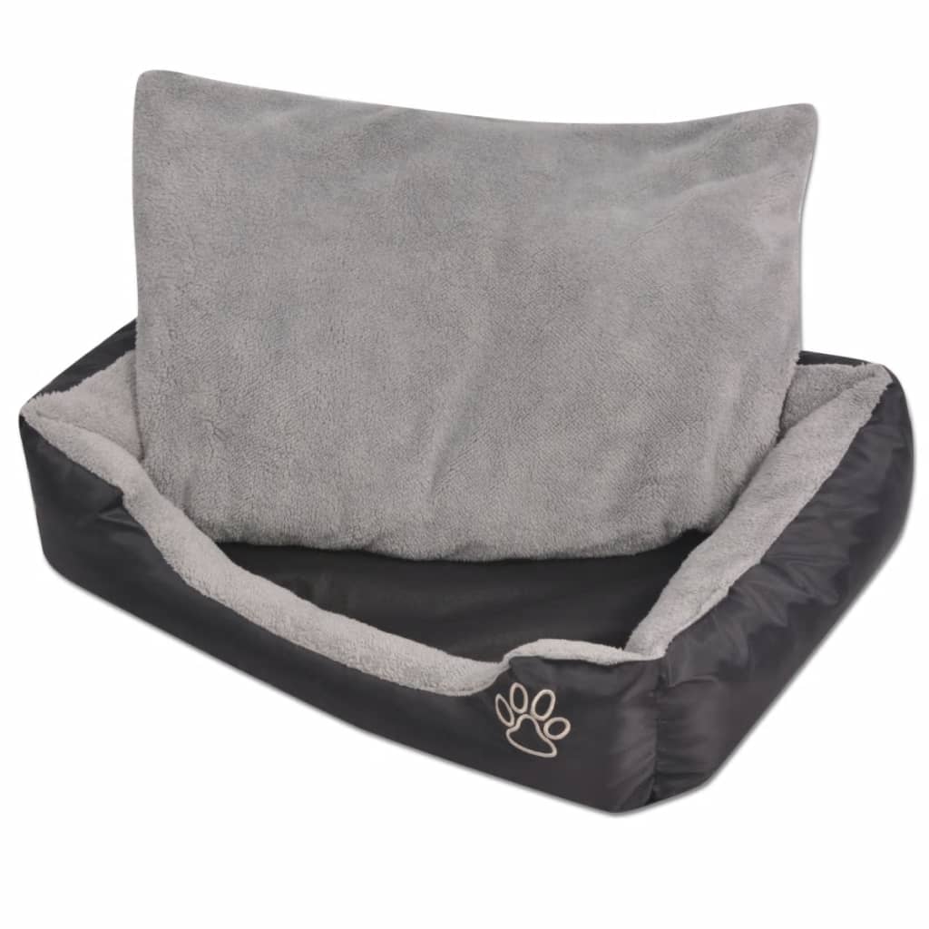 Hondenbed met gewatteerd kussen maat S zwart is nu te koop bij PeponiXL, paradijselijk wonen!