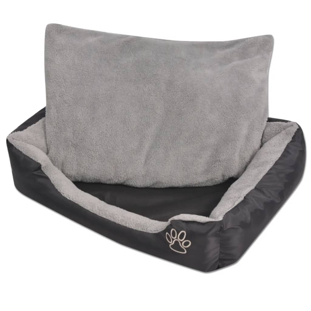 Hondenbed met gewatteerd kussen maat L zwart is nu te koop bij PeponiXL, paradijselijk wonen!