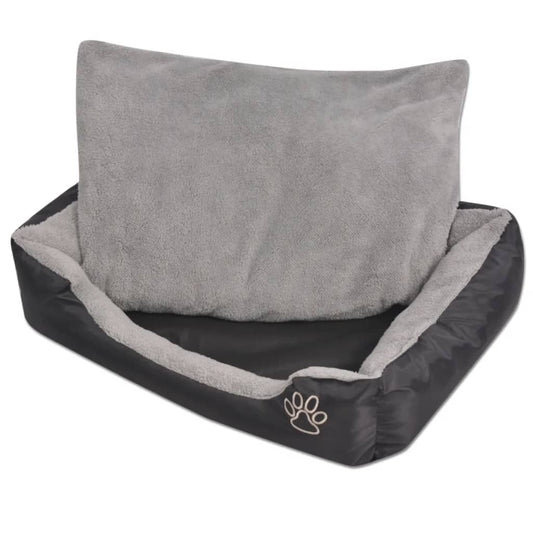 Hondenbed met gewatteerd kussen maat L zwart is nu te koop bij PeponiXL, paradijselijk wonen!