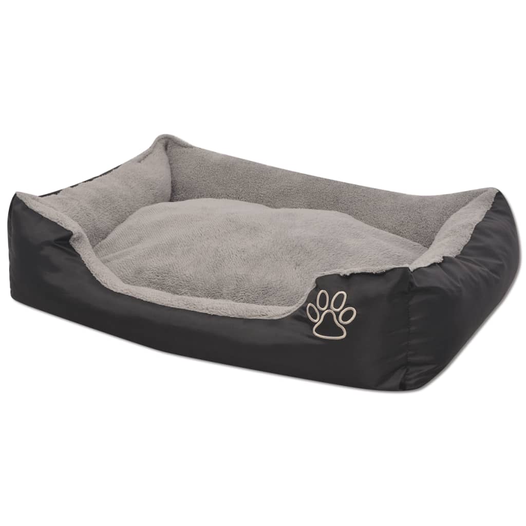Hondenbed met gewatteerd kussen maat L zwart is nu te koop bij PeponiXL, paradijselijk wonen!