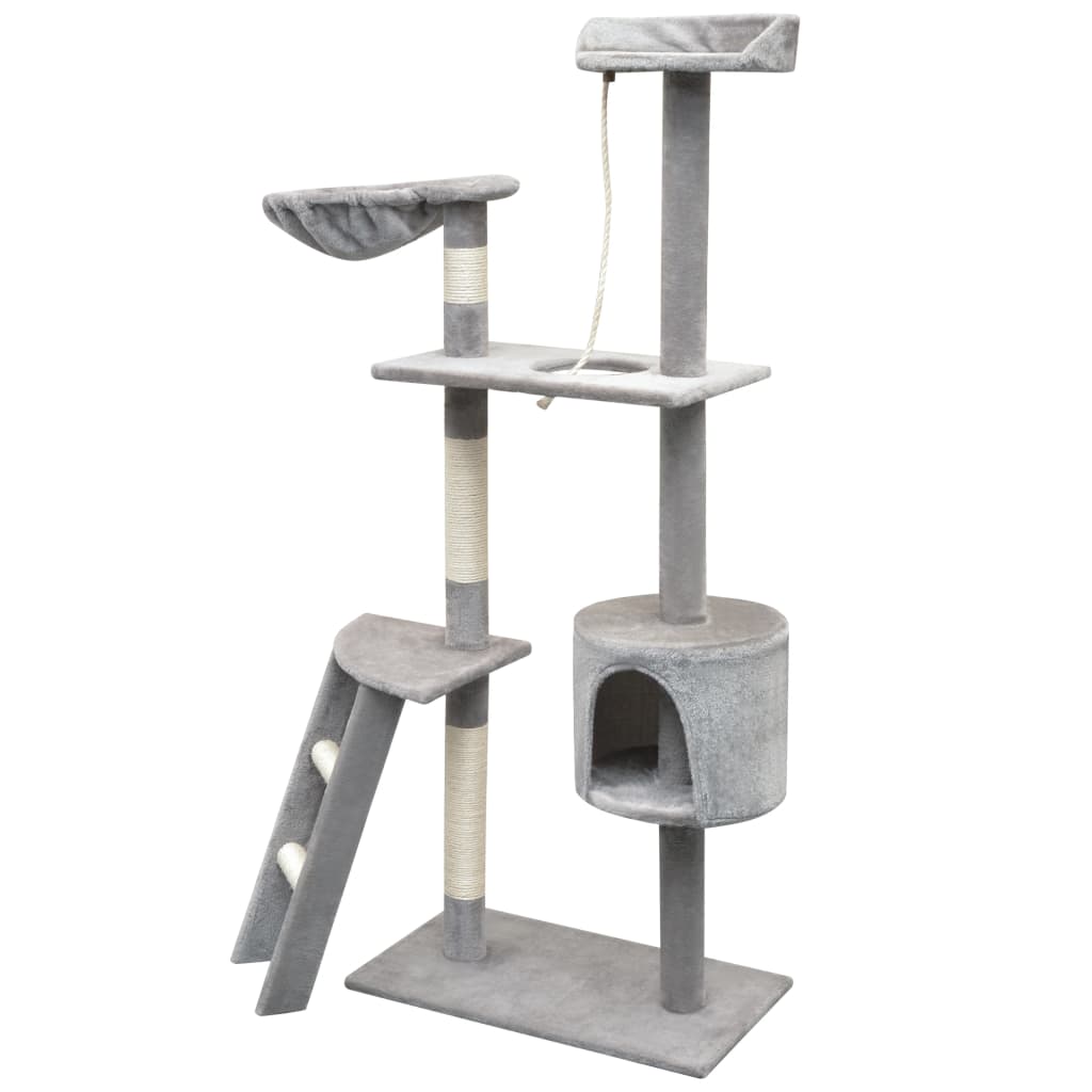 Kattenkrabpaal met sisal krabpalen 150 cm grijs is nu te koop bij PeponiXL, paradijselijk wonen!