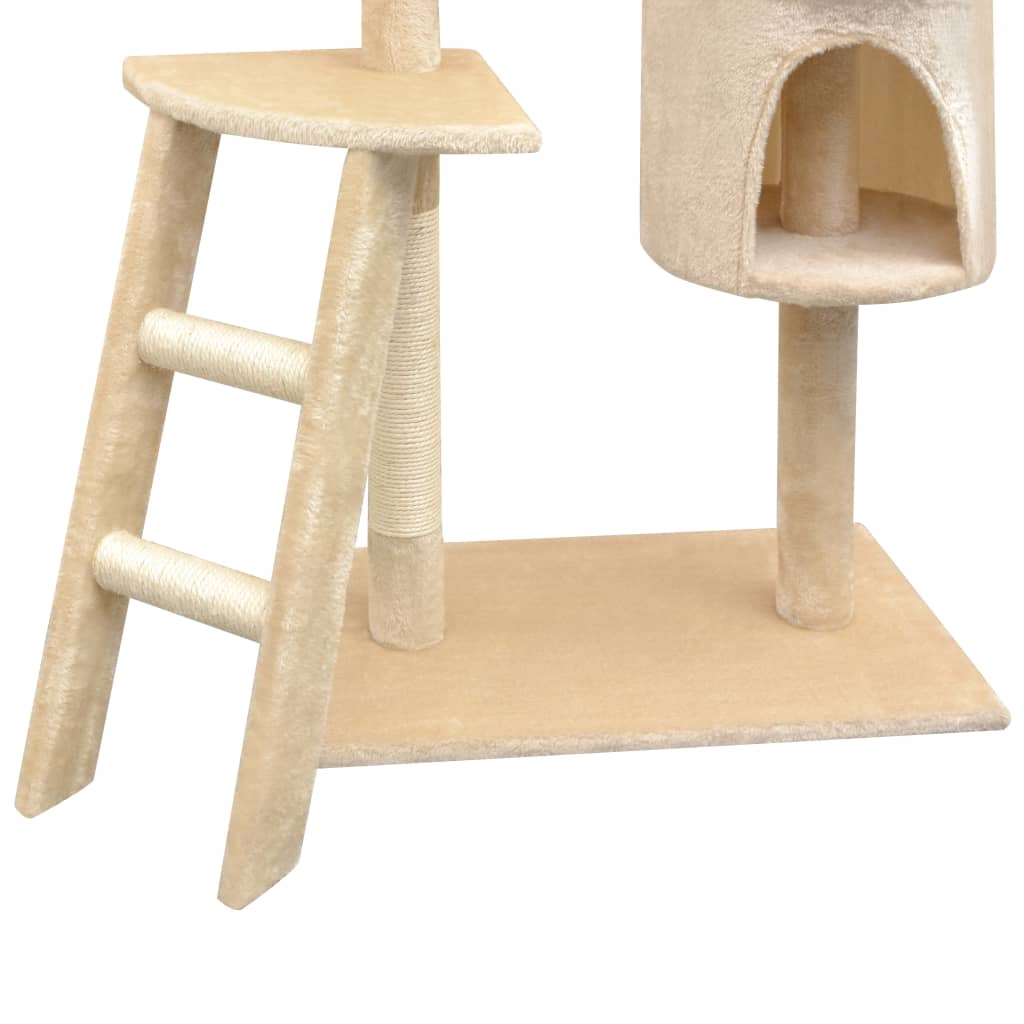 Kattenkrabpaal met sisal krabpalen 150 cm beige is nu te koop bij PeponiXL, paradijselijk wonen!