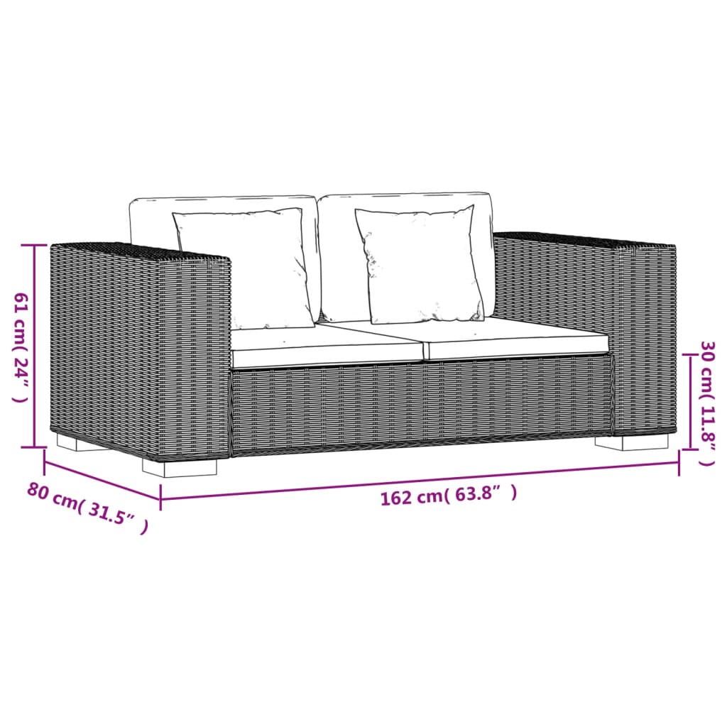 2-zits bankstel rattan 7-delig is nu te koop bij PeponiXL, paradijselijk wonen!