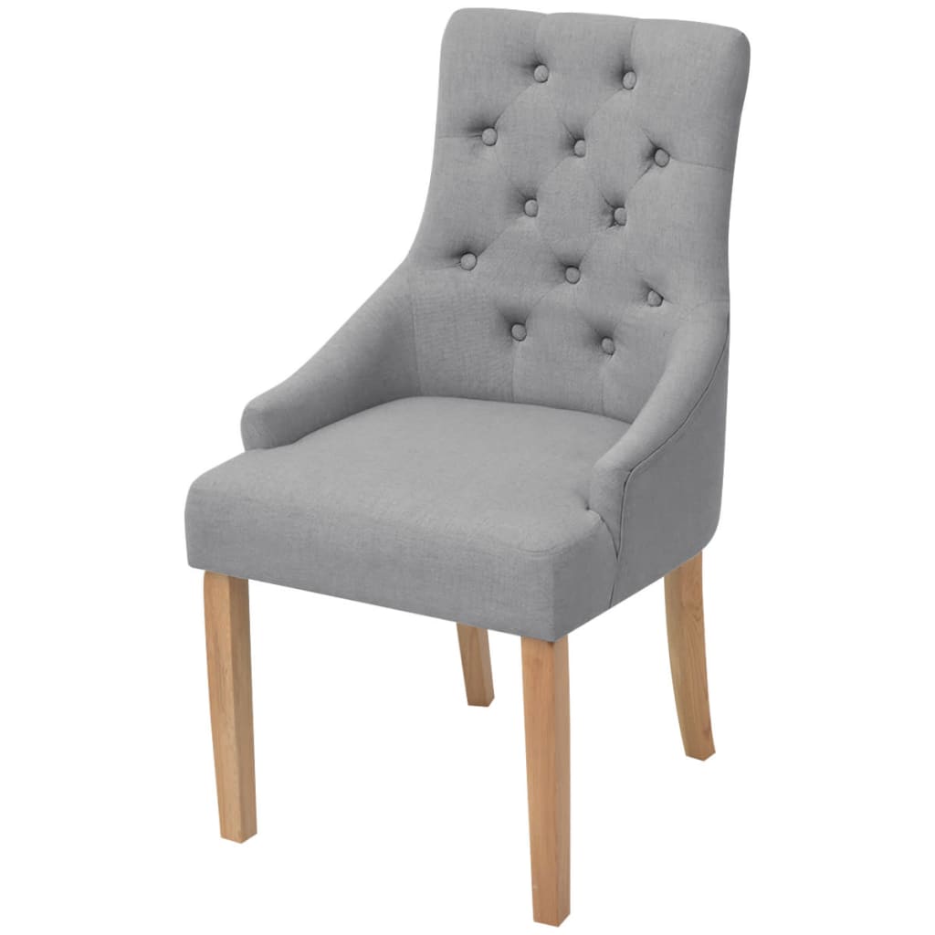 Eetkamerstoelen 2 st stof lichtgrijs is nu te koop bij PeponiXL, paradijselijk wonen!