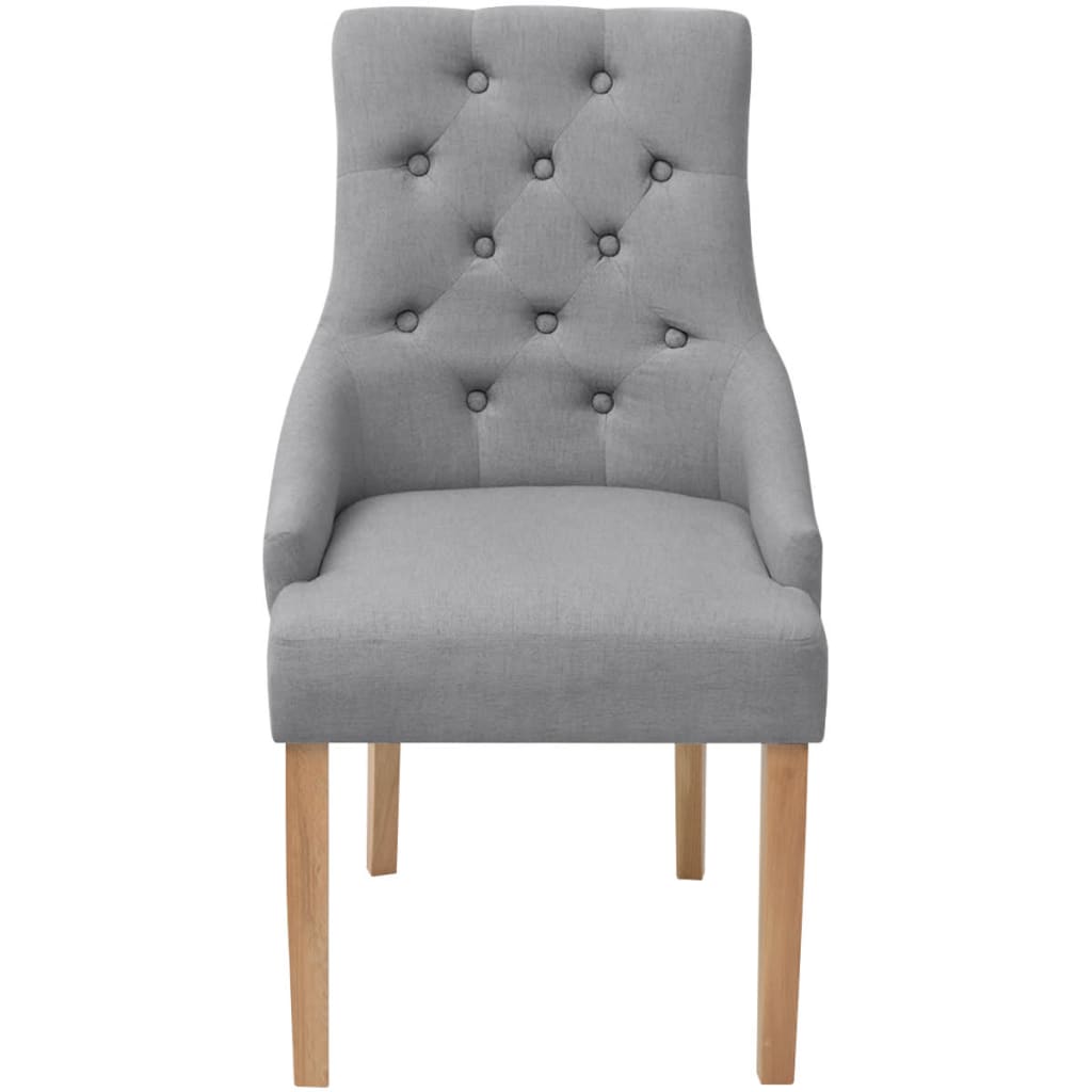 Eetkamerstoelen 2 st stof lichtgrijs is nu te koop bij PeponiXL, paradijselijk wonen!