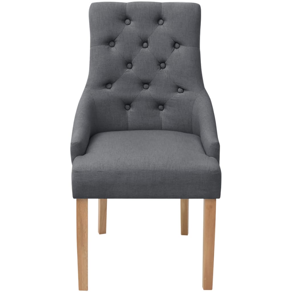 Eetkamerstoelen 2 st stof donkergrijs is nu te koop bij PeponiXL, paradijselijk wonen!