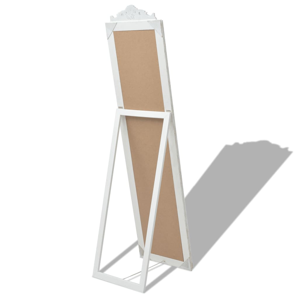 Spiegel vrijstaand barok stijl 160x40 cm wit is nu te koop bij PeponiXL, paradijselijk wonen!