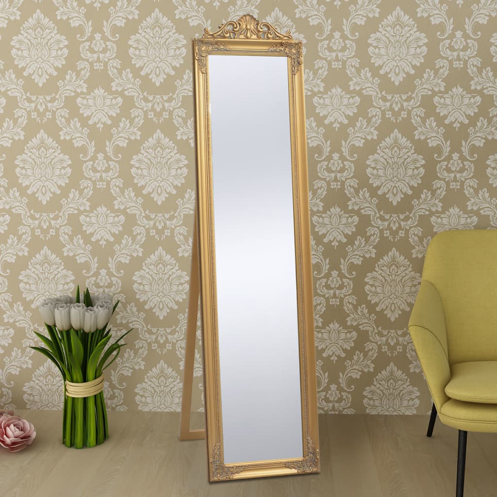 Vrijstaande spiegel Barok 160x40cm goud is nu te koop bij PeponiXL, paradijselijk wonen!