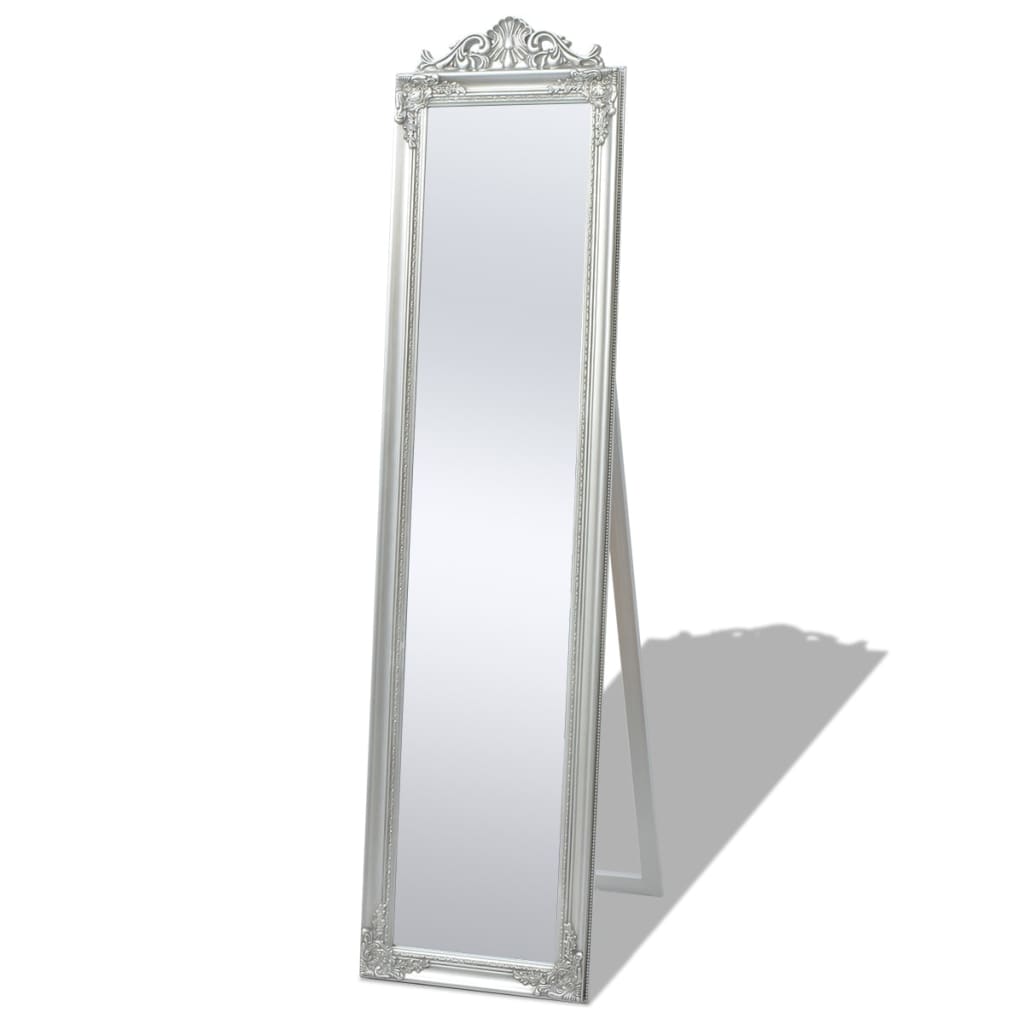 Vrijstaande spiegel Barok 160x40cm zilver is nu te koop bij PeponiXL, paradijselijk wonen!