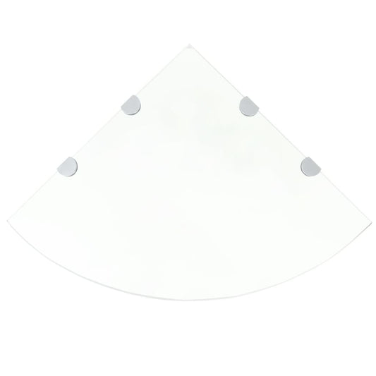 Hoekschap met chromen dragers transparant 45x45 cm glas is nu te koop bij PeponiXL, paradijselijk wonen!