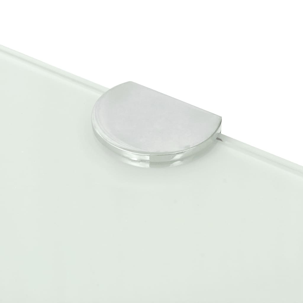 Hoekschap met chromen dragers 25x25 cm glas wit is nu te koop bij PeponiXL, paradijselijk wonen!