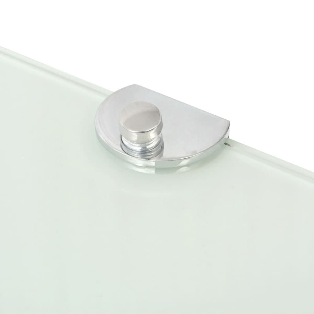 Hoekschap met chromen dragers 25x25 cm glas wit is nu te koop bij PeponiXL, paradijselijk wonen!