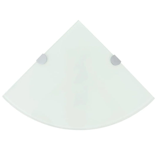 Hoekschap met chromen dragers wit 35x35 cm glas is nu te koop bij PeponiXL, paradijselijk wonen!