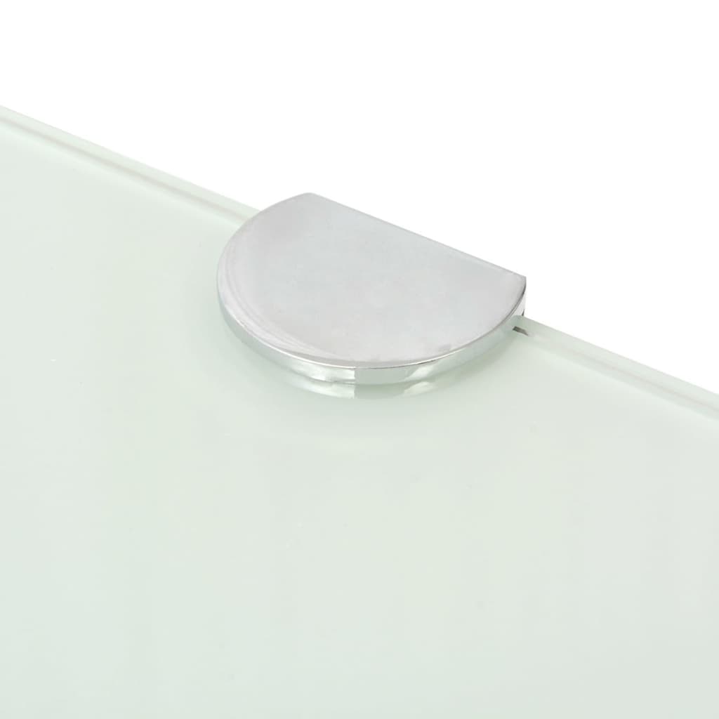 Hoekschap met chromen dragers wit 35x35 cm glas is nu te koop bij PeponiXL, paradijselijk wonen!