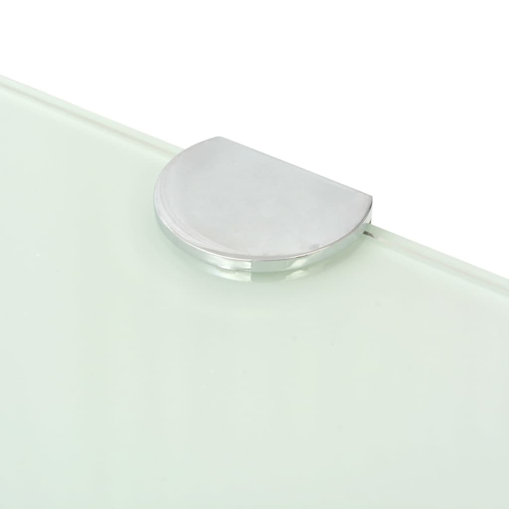Hoekschap met chromen dragers wit 45x45 cm glas is nu te koop bij PeponiXL, paradijselijk wonen!