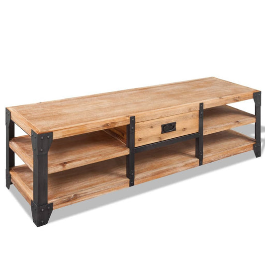 Tv-meubel 140x40x45 cm massief acaciahout is nu te koop bij PeponiXL, paradijselijk wonen!