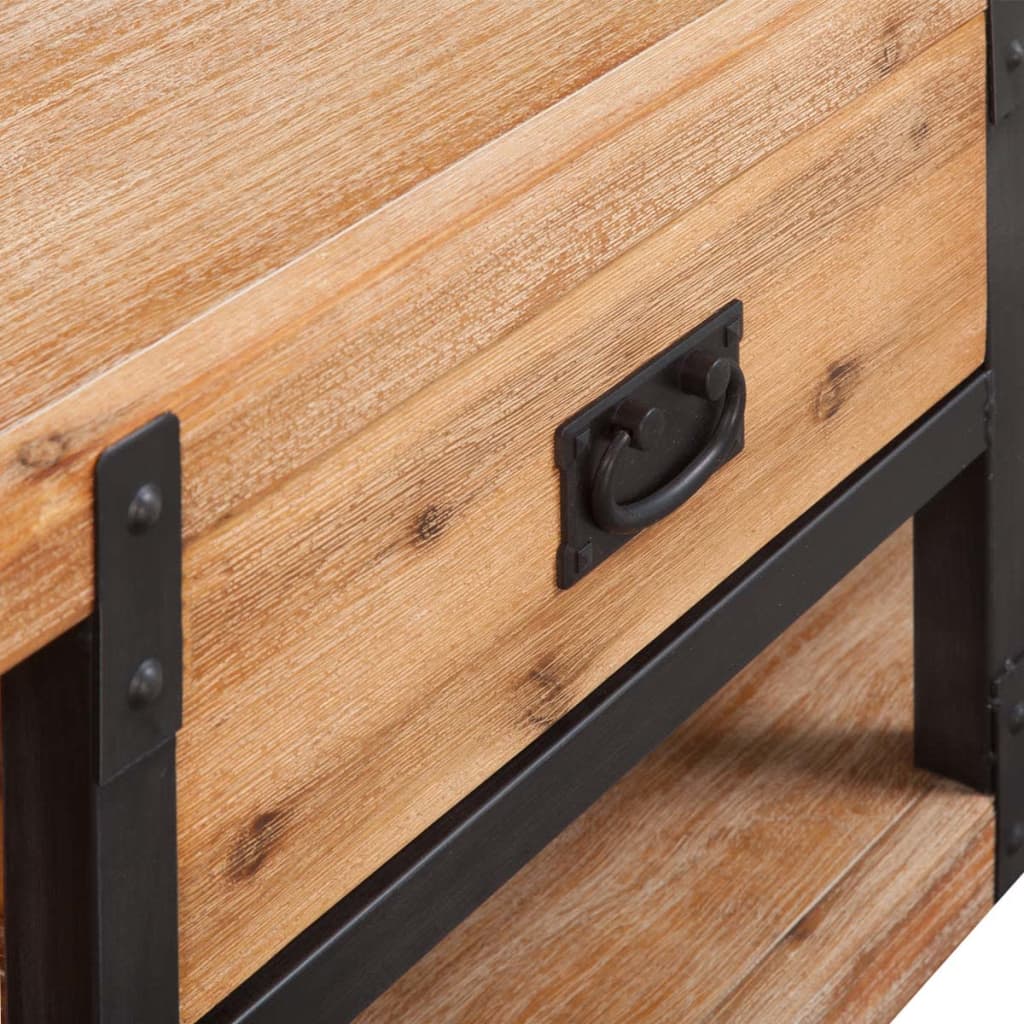 Tv-meubel 140x40x45 cm massief acaciahout is nu te koop bij PeponiXL, paradijselijk wonen!