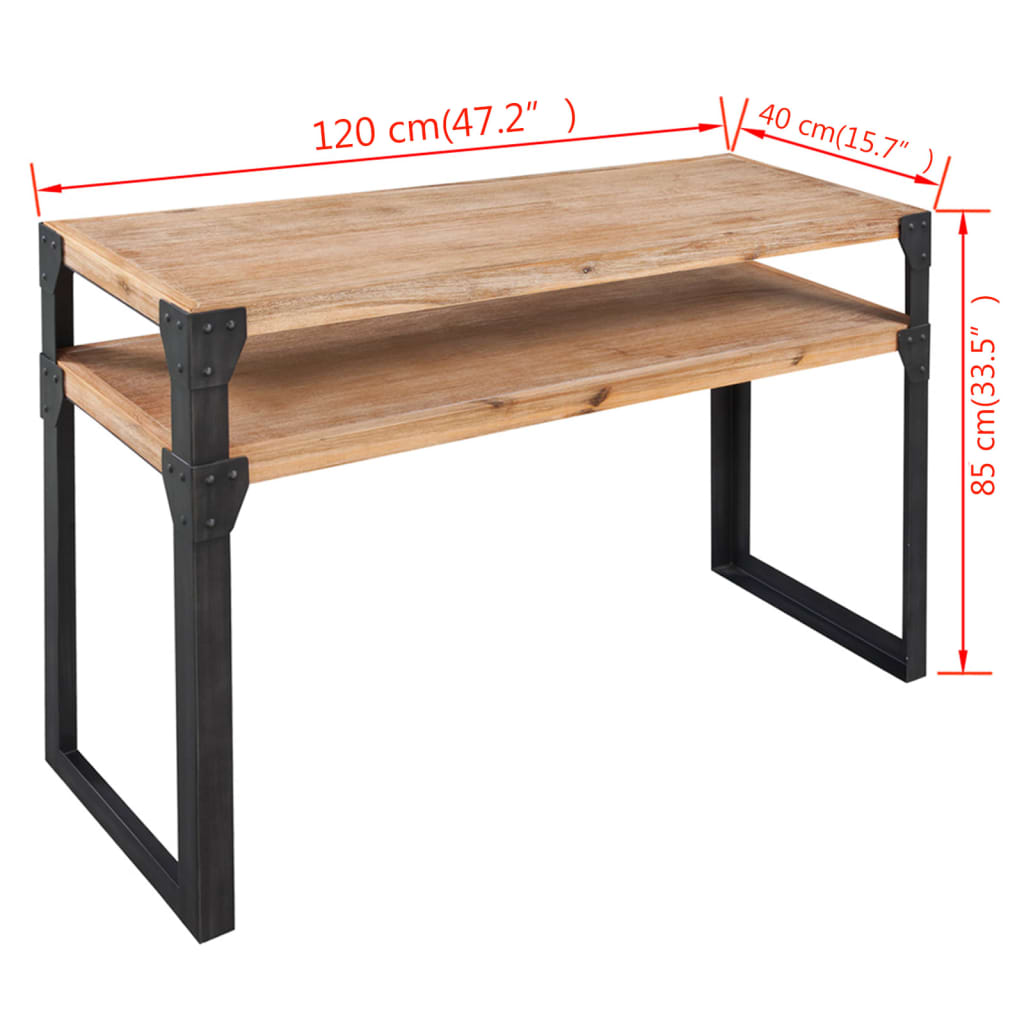 Wandtafel 120x40x85 cm massief acaciahout is nu te koop bij PeponiXL, paradijselijk wonen!
