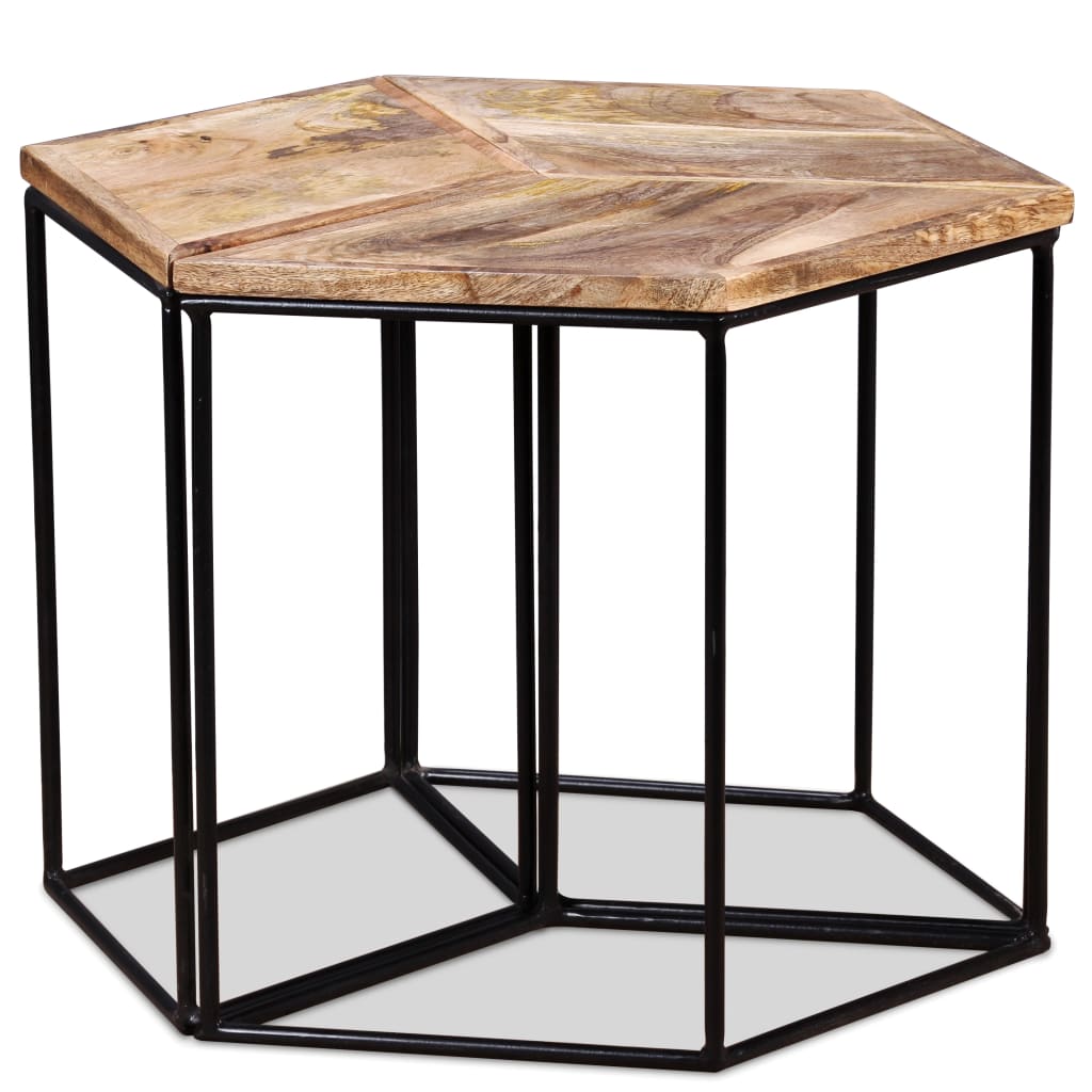Salontafel 56x48x40 cm massief mangohout is nu te koop bij PeponiXL, paradijselijk wonen!