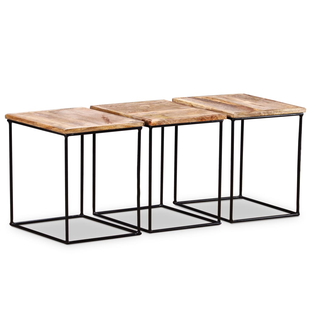 Salontafel 56x48x40 cm massief mangohout is nu te koop bij PeponiXL, paradijselijk wonen!