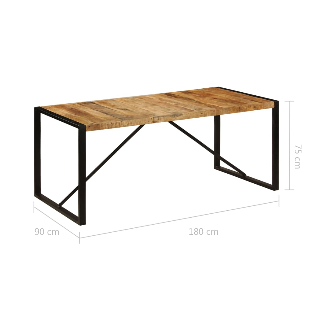 Eettafel 180 cm massief ruw mangohout is nu te koop bij PeponiXL, paradijselijk wonen!