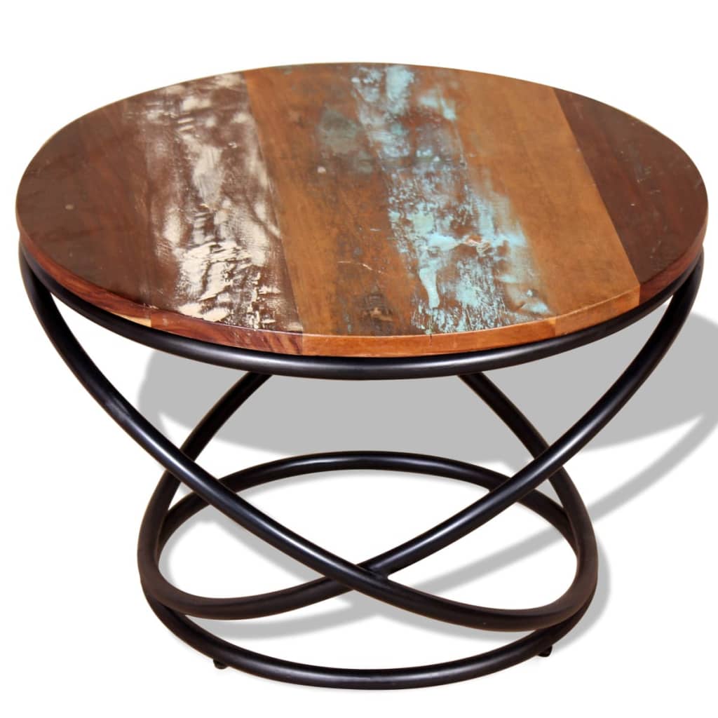 Salontafel 60x60x40 cm massief gerecycled hout is nu te koop bij PeponiXL, paradijselijk wonen!