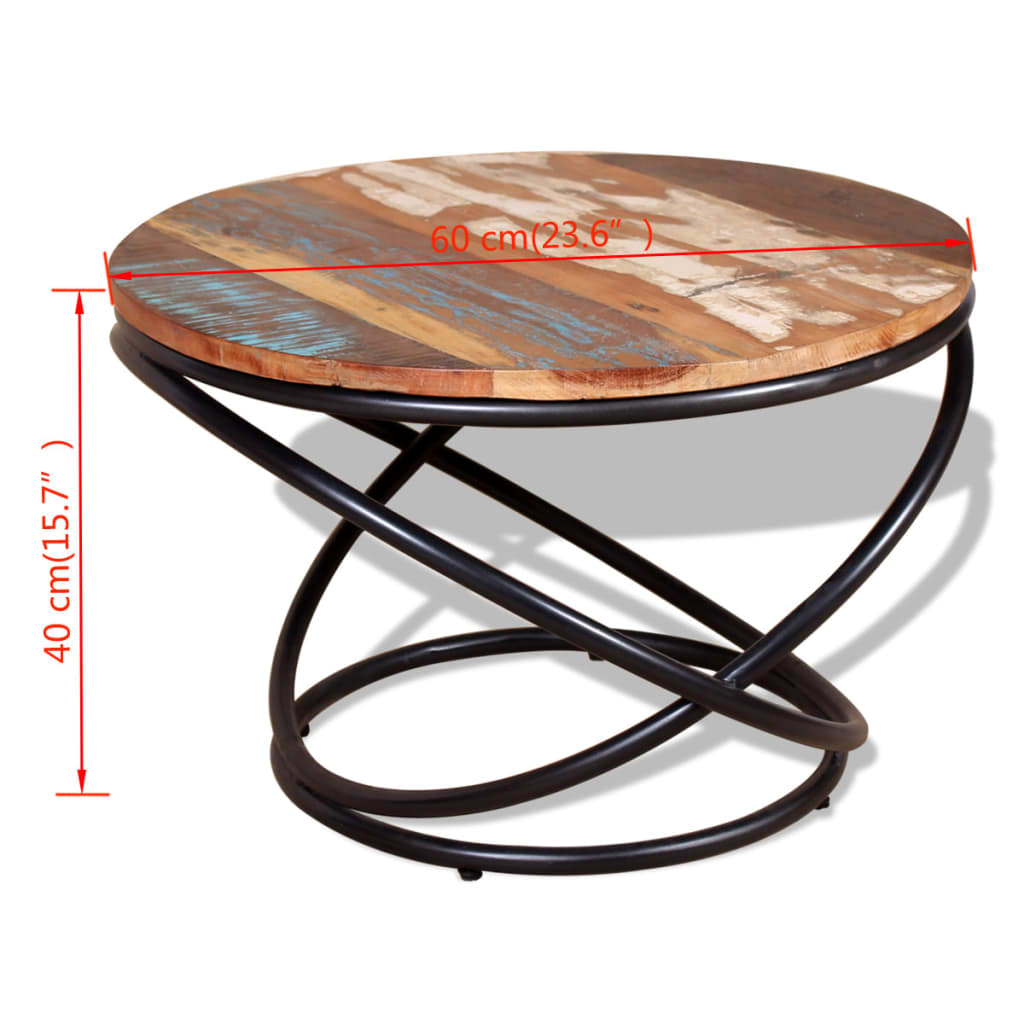 Salontafel 60x60x40 cm massief gerecycled hout is nu te koop bij PeponiXL, paradijselijk wonen!