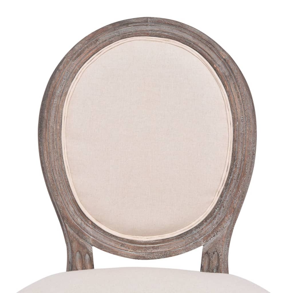 Eetkamerstoelen 2 st stof crèmekleurig is nu te koop bij PeponiXL, paradijselijk wonen!