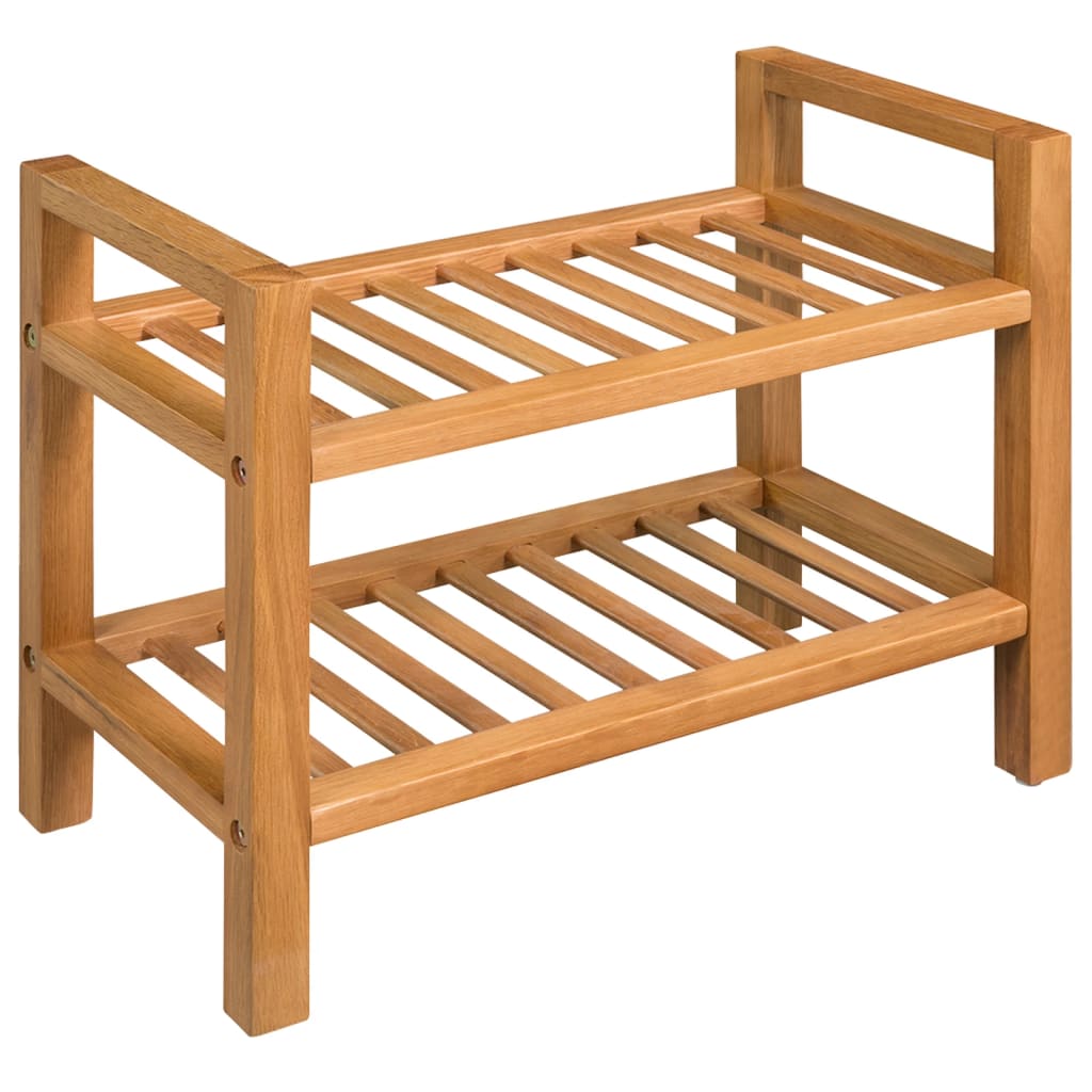 Schoenenrek met 2 schappen 50x27x40 cm massief eikenhout is nu te koop bij PeponiXL, paradijselijk wonen!