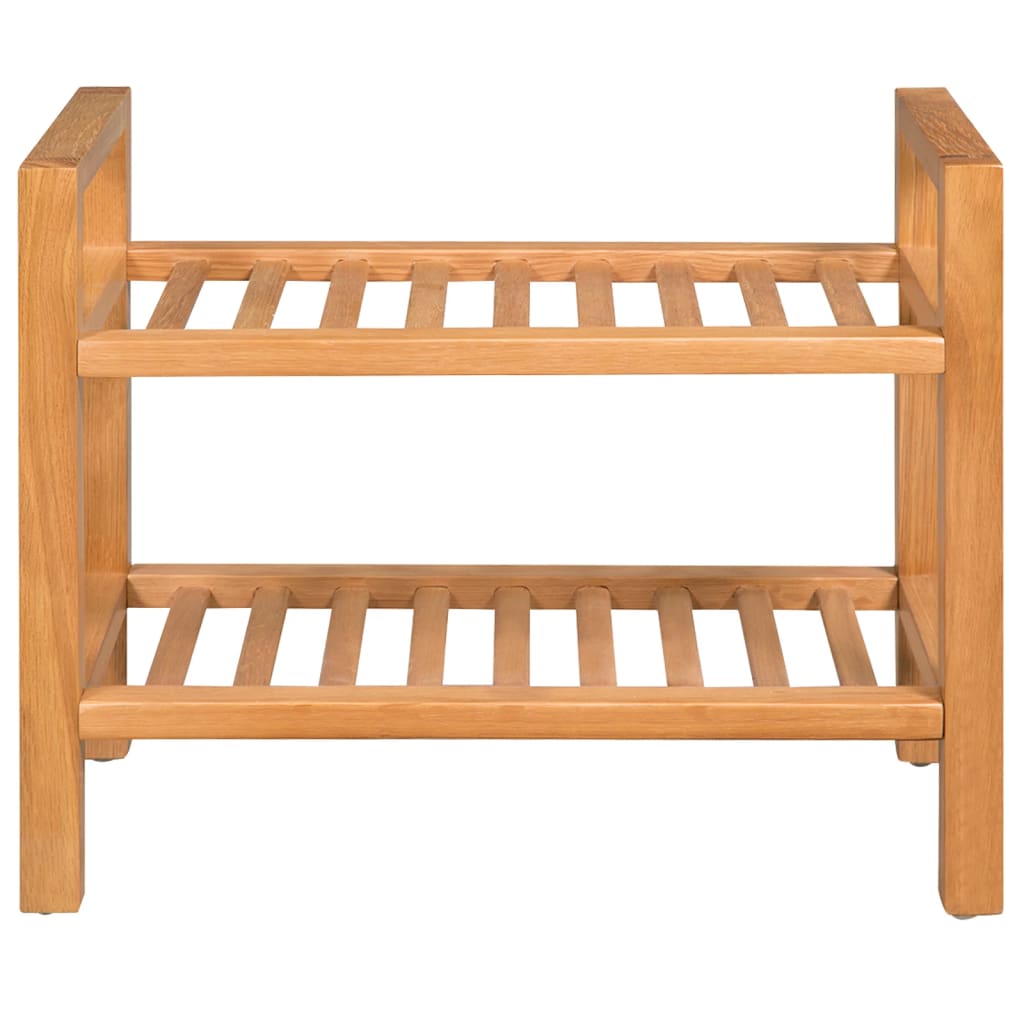 Schoenenrek met 2 schappen 50x27x40 cm massief eikenhout is nu te koop bij PeponiXL, paradijselijk wonen!